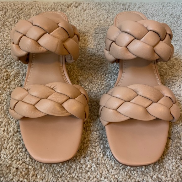 Steve Madden BELIZA NUDE LEATHER braided heels - Picture 5 of 7